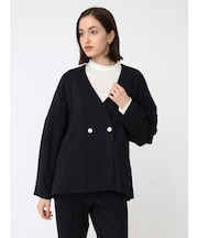 レーヨンポンチノーカラージャケット