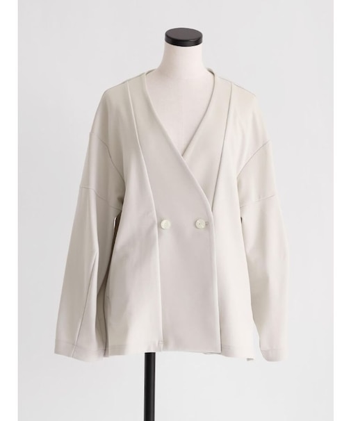 レーヨンポンチノーカラージャケット