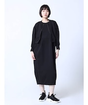 ブルゾンレイヤードワンピース