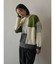 異素材パッチワークニット