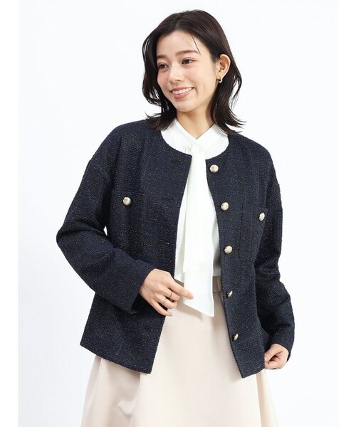 新品　シップス　SHIPS. ラメツイードジャケット 楽天市場】ラメ（ブランドシップス）（コート・ジャケット