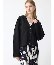 ボンディングニットカーディガン