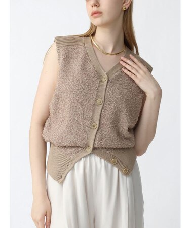 スラブニットベスト