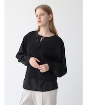 レイヤードデザインニットトップス