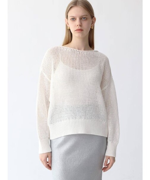 コットン天竺針抜きニットPO