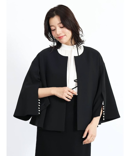 ラインパールスリーブケープジャケット