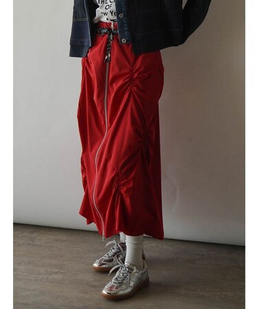 ランダムギャザーWジップスカート