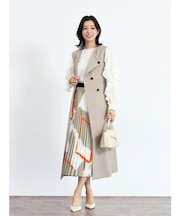 アシンメトリーラペルジレワンピース