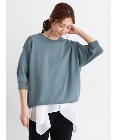 クルーネックニットプルオーバー