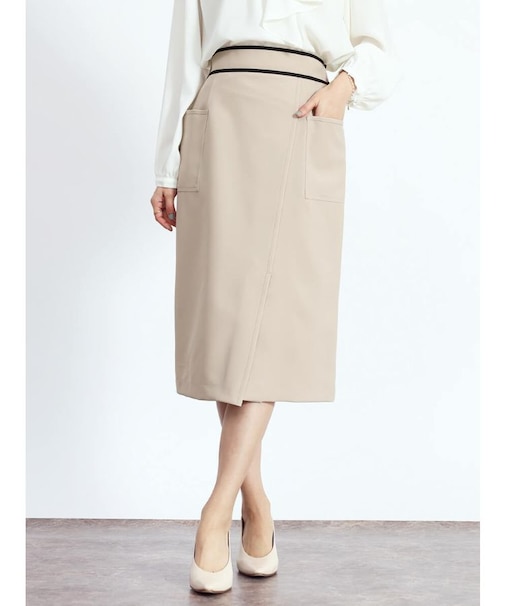 パイピングデザインタイトスカート