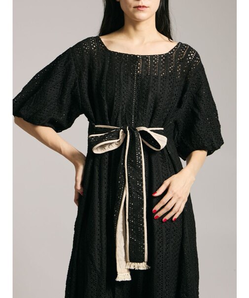 バルーンスリーブレースワンピース