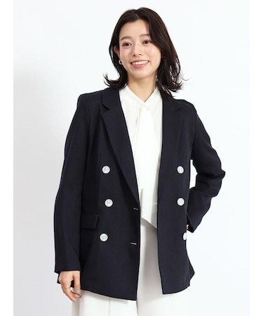 麻調ダブルジャケット