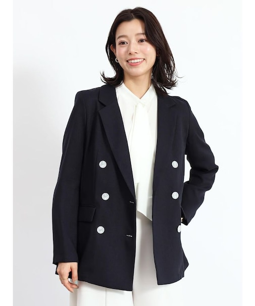 麻調ダブルジャケット