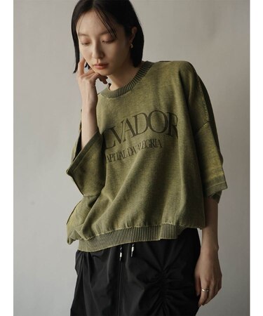 ケミカルウォッシュロゴプルオーバー