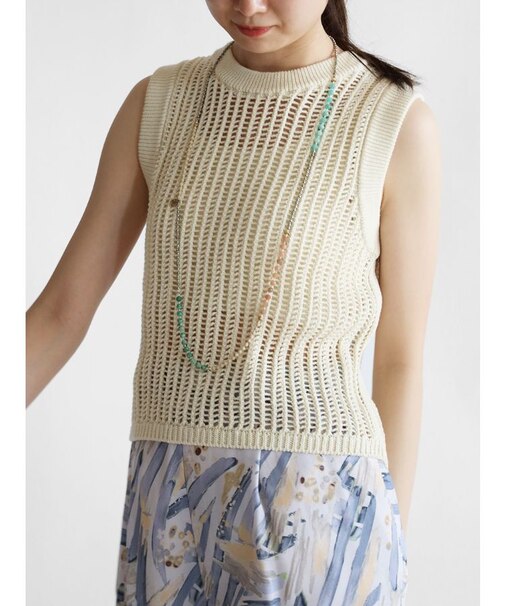 メッシュノースリニット