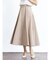 リネンライクウエストリブフレアスカート