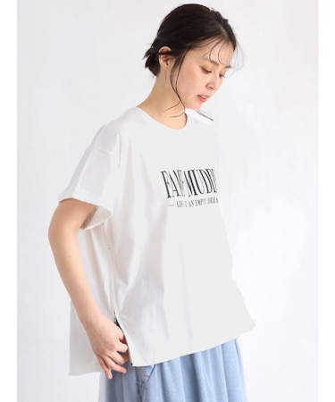 サイドジップオーバーシルエットＴシャツ