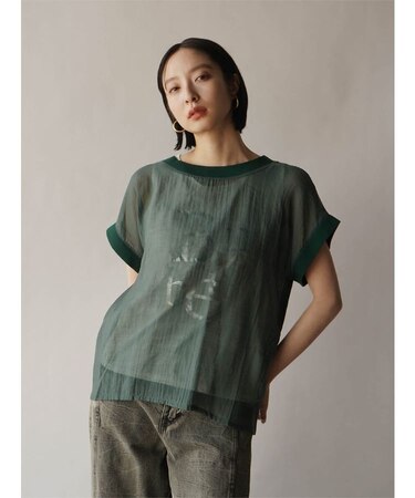 ロゴタンクトップ×シアートップス