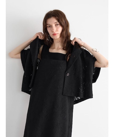 フラワージャガードテーラードジャケット