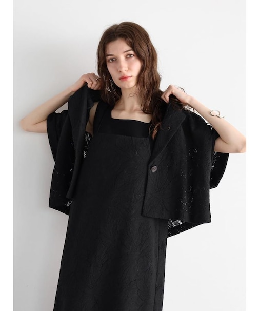 フラワージャガードテーラードジャケット