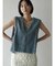 カットオフフリンジデニムベスト