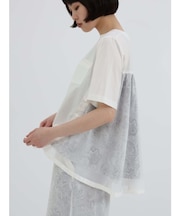 バックシフォンペイズリーカットソー