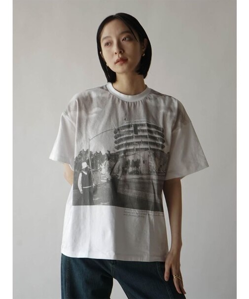 グラフィックビッグプリントTシャツ (TOWN)