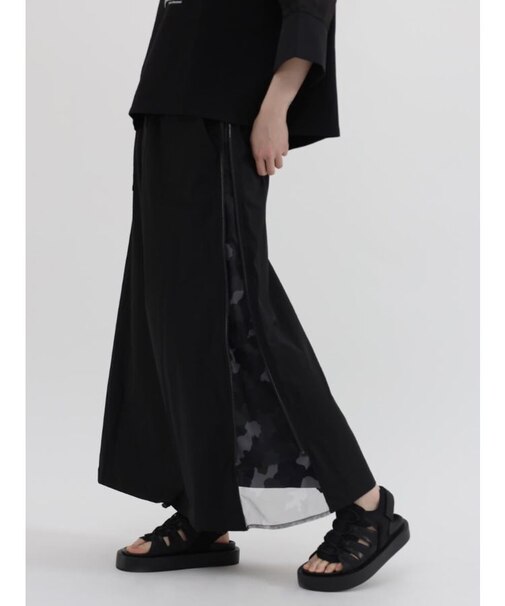 サイドZIP迷彩チュールスカート