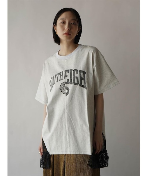 レースドッキングロゴTシャツ