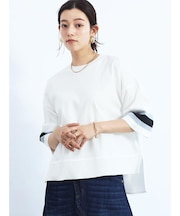 配色ハーフスリーブオーバーTシャツ