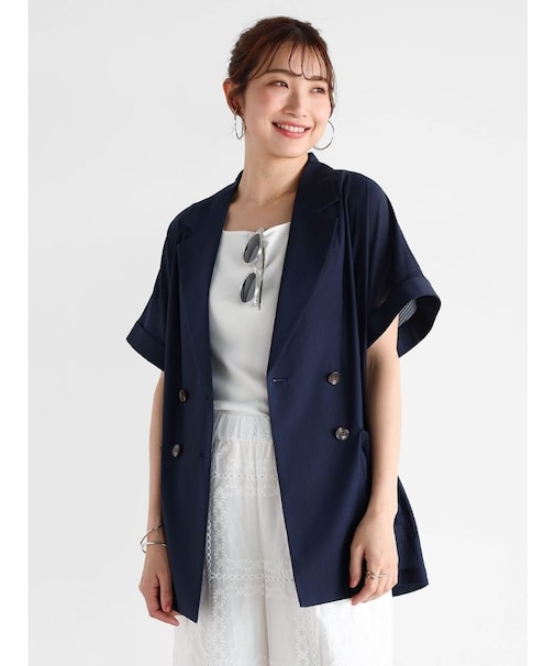 シアーストライプドルマンジャケット