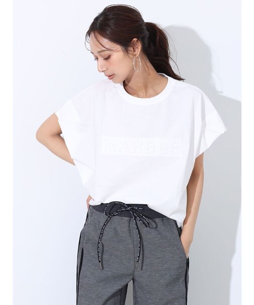 フロントタックエンボスロゴTEE