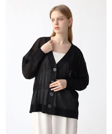 ラメミックスシアーカーディガン