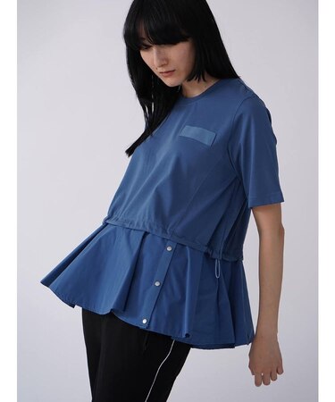 ペプラムデザインカットソー