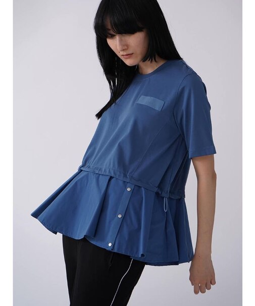 ペプラムデザインカットソー