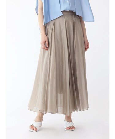 タックフレアロングスカート