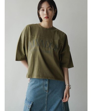 ケミカルウォッシュドルマンロゴTシャツ