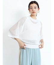 メッシュニットプルオーバー