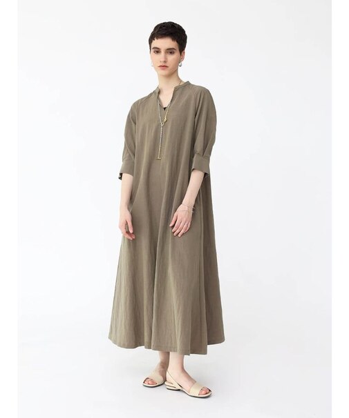 テンセル麻混タックスリーブOP