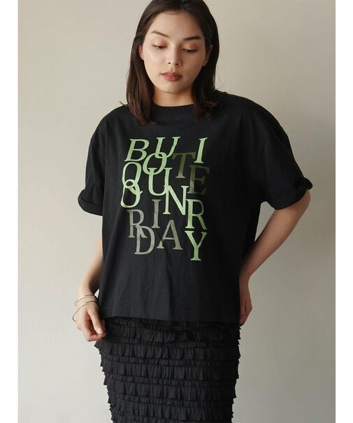 サイドドロストオーバーロゴTシャツ