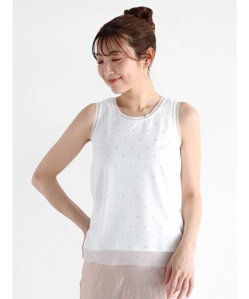 スタッズチュールタンクトップ