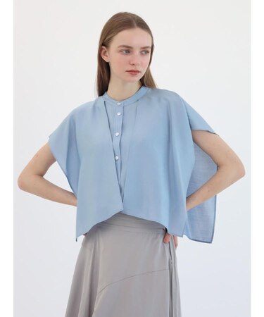 ケープシャツブラウス