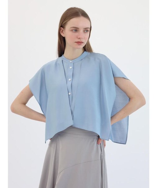 ケープシャツブラウス