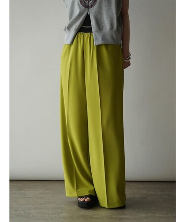 ウエストラインデザインワイドパンツ