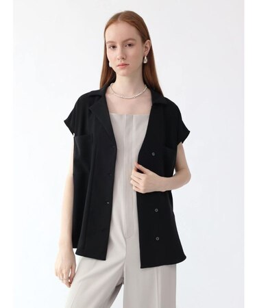 フロントポケットラペルカラーシャツ