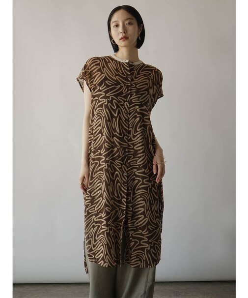 ウェーブペイントシアーワンピース