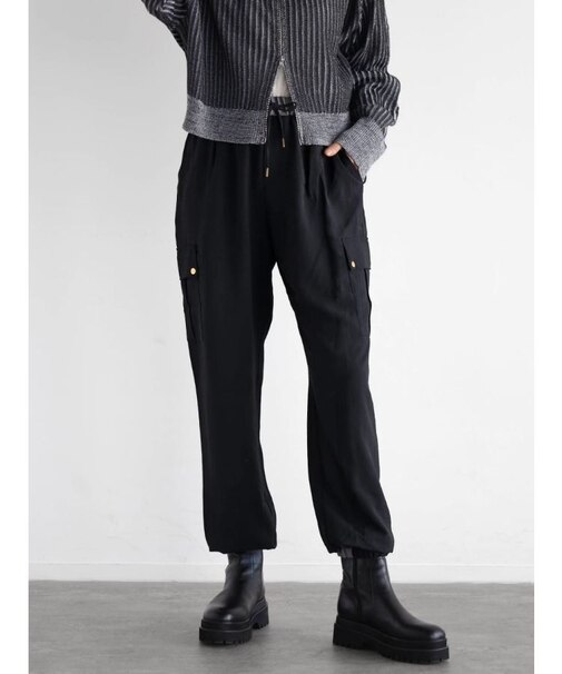 バイカラーデザインカーゴパンツ