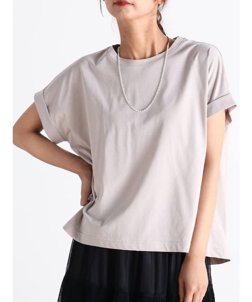 バックプレートロールアップTシャツ