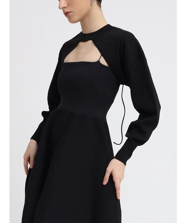 ラメニットショートボレロ