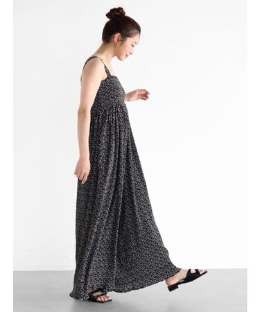 フラワープリントシャーリングオールインワン